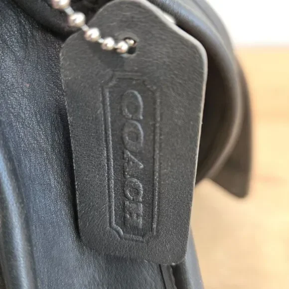 Coach 9145 Legacy Flap Crossbody Shoulder Bag Dark Gray Leather Vintage Purse - Picture 12 of 16